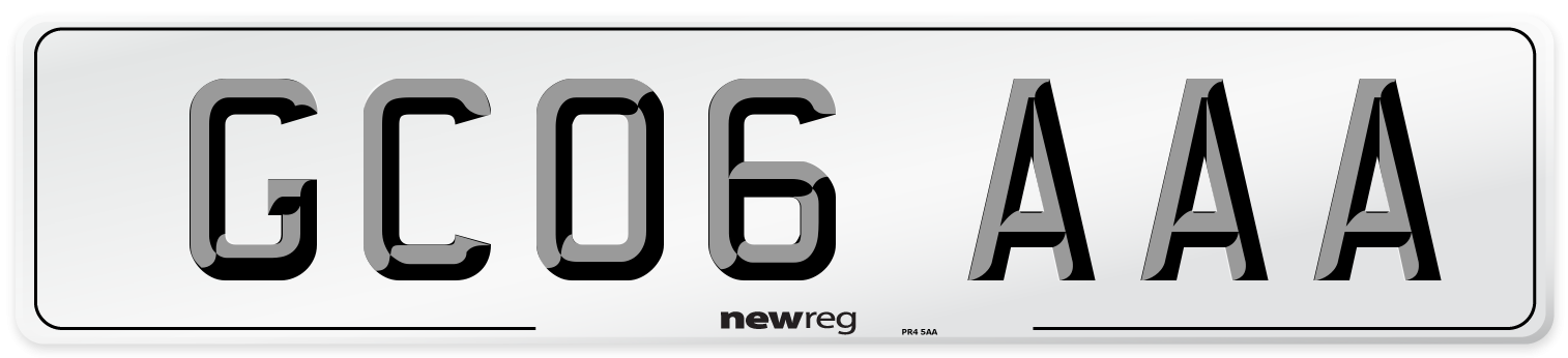 GC06 AAA Number Plate from New Reg